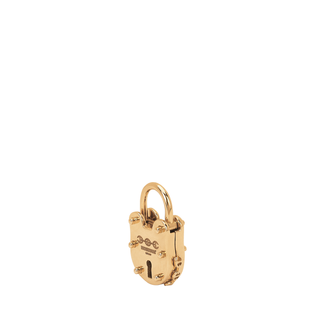 Image 2 of 3 - GOLD - HOORSENBUHS 19MM Padlock Charm featuring classic lock pendant measuring 19MM that opens and closes to wear with an Open-Link chain or on chain. Cheap Luxury Handbag Shop offers a range of initial pieces from this collection in-store. For personal consultation and detailed information about jewelry, please contact our dedicated stylist team at personalshopping@hirshleifers.com.