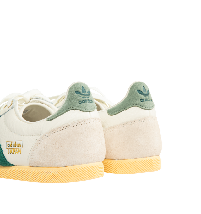 Image 3 of 5 - WHITE - ADIDAS Japan Shoe featuring regular fit, lace closure, tumbled perforated leather upper, textile lining and rubber outsole.