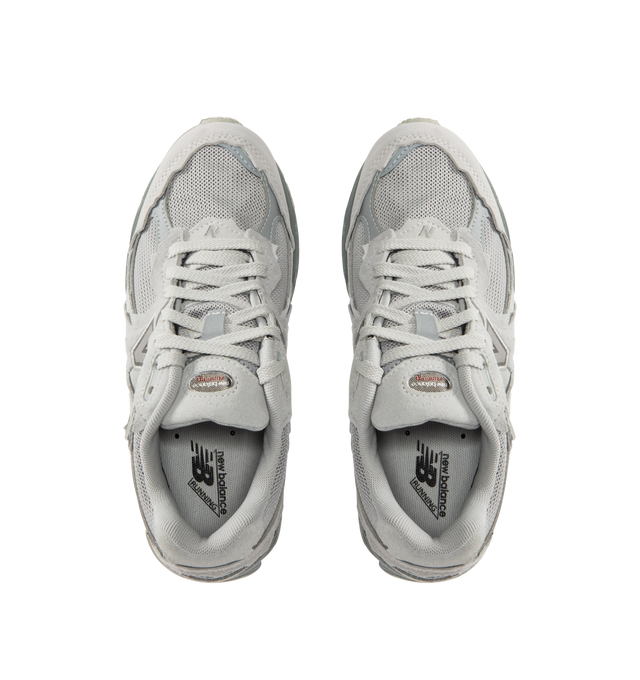 Image 5 of 5 - GREY - NEW BALANCE 2002DX Sneaker featuring soft French terry fabric, ABZORB midsole, ABZORB SBS heel cushioning, N-ergy technology for superior shock absorption, atability Web outsole technology and GORE-TEX waterproof fabric. 