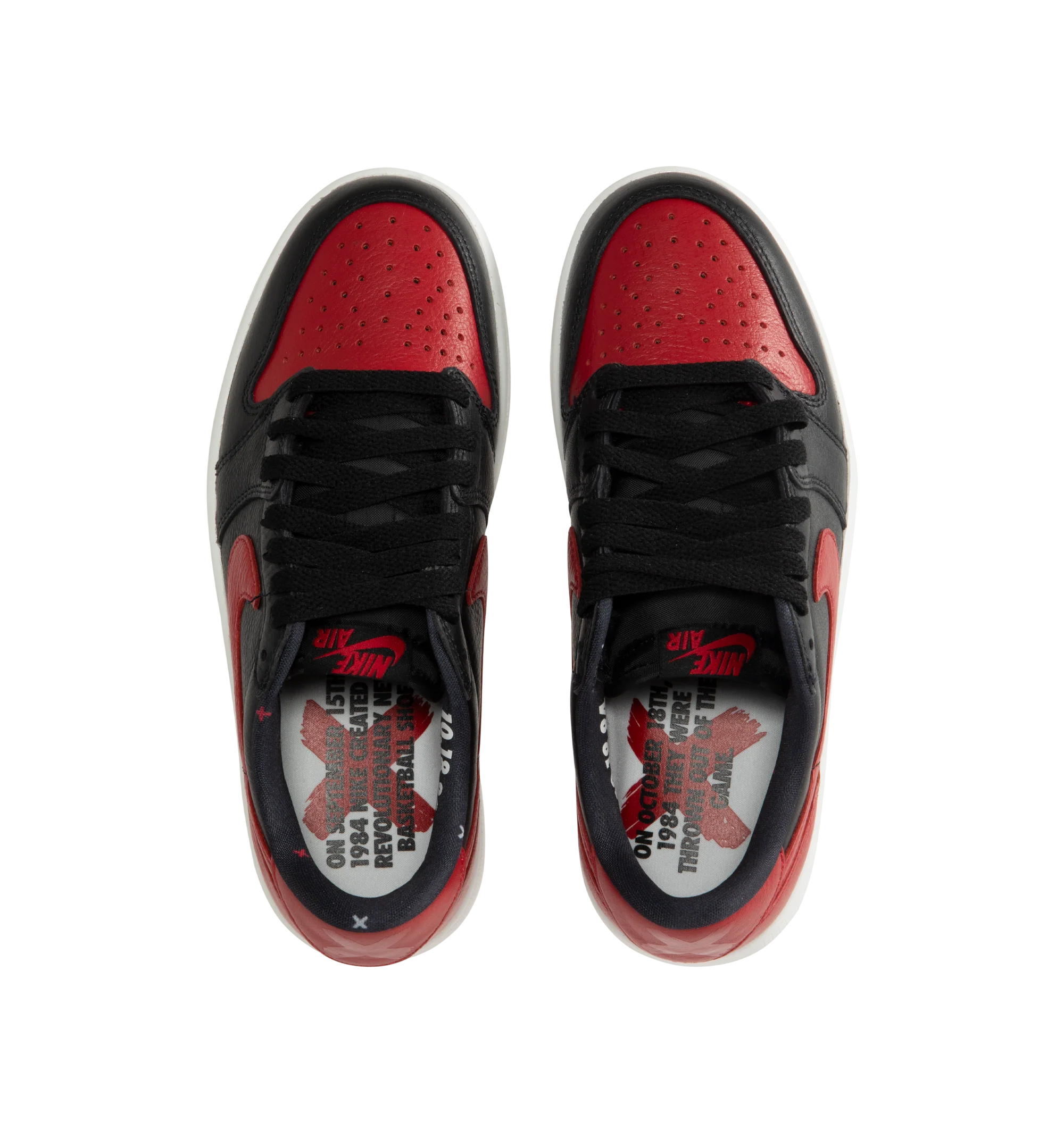 Image 5 of 5 - MULTI - Men's Air Jordan 1 Retro Low OG Sneakers feature a smooth leather upper with the iconic low-top silhouette and signature X graphics on the heel, honoring one of the most legendary colorways in Jordan history. These lifestyle sneakers combine encapsulated Air-Sole cushioning, a responsive foam midsole, and a durable rubber outsole for lightweight comfort, lasting support, and reliable everyday traction. Main Material: Leather. Midsole: Foam with Encapsulated Air-Sole Unit. Sole: Rubber