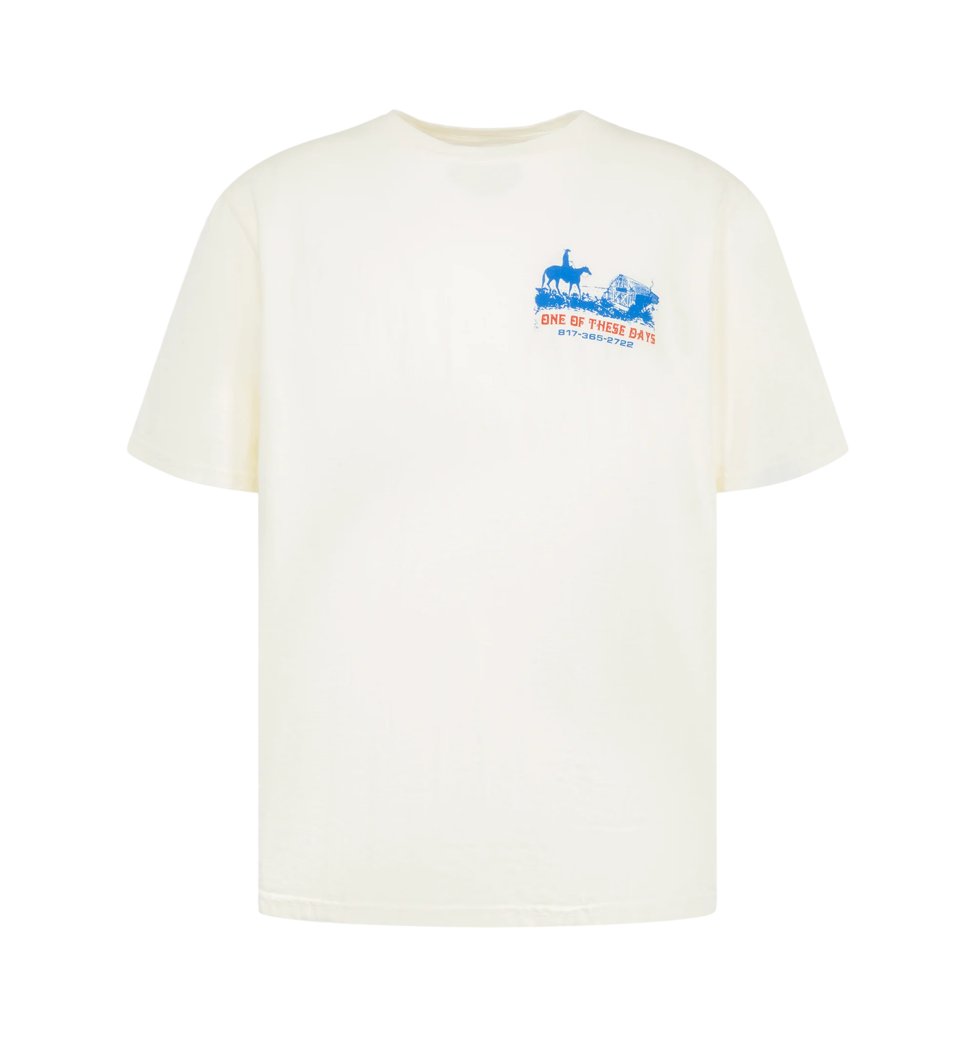 Image 1 of 2 - CREAM - One Of These Days Men's Trail of Dust T-Shirt is crafted from USA-knit fabric and features a vintage-washed finish for a worn-in look and feel. Cut and sewn in the USA, the tee is pre-shrunk for a consistent fit. Main Material: USA-knit fabric. Features: vintage wash, pre-shrunk finish. Made in the USA.
