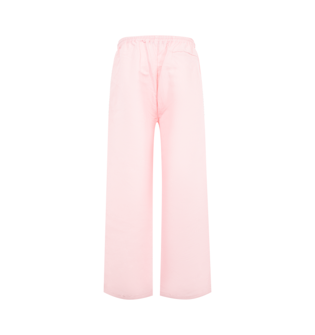 Image 2 of 3 - PINK - WILLY CHAVARRIA Ruff Rider Track Pant featuring pull-on styling with elastic waistband, 3-pocket design, embroidered logo detail at side and midweight melton fabric. 100% polyester. Made in USA.