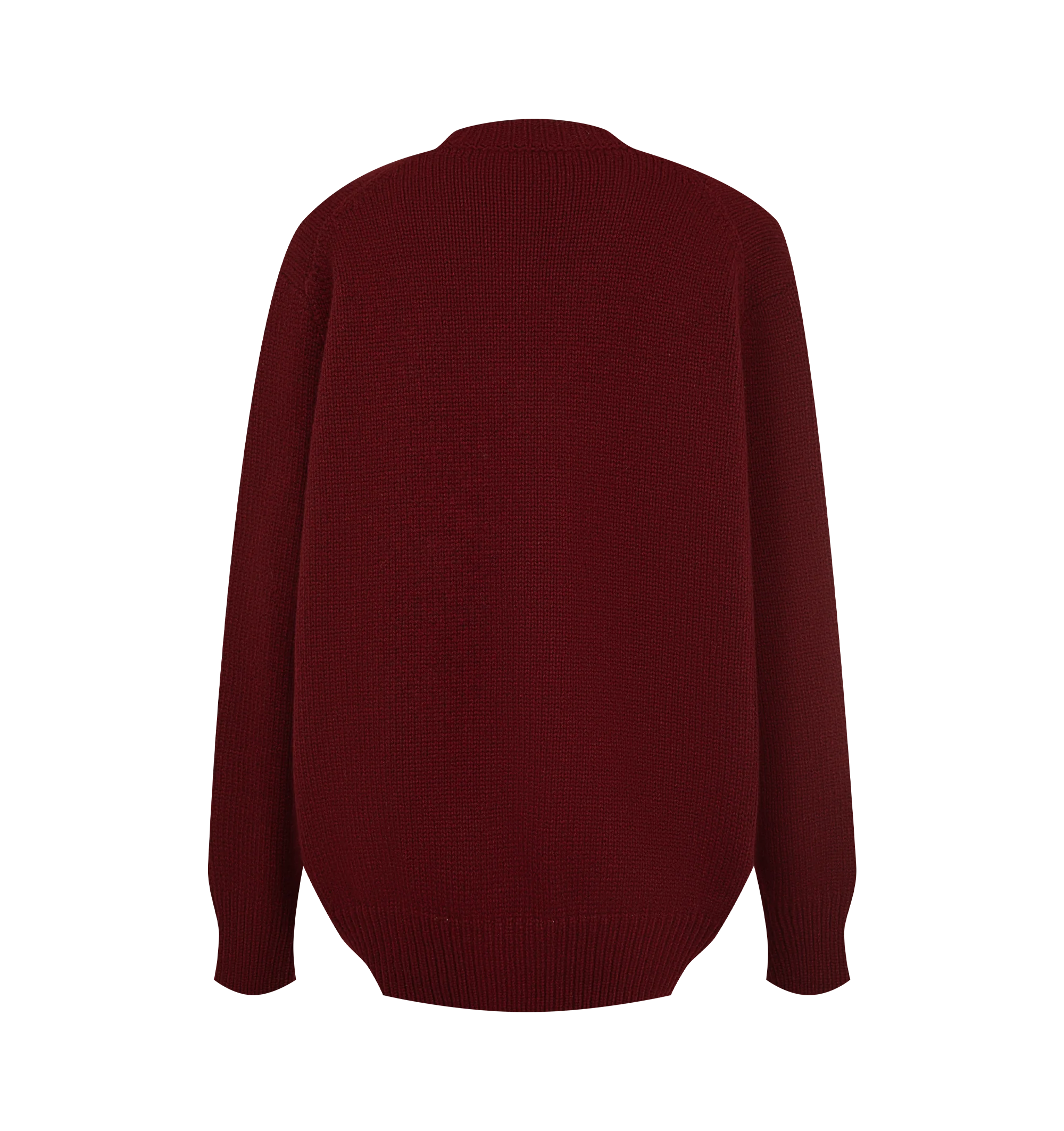 Image 2 of 2 - RED - The Row Parth Sweater is crafted from textured cashmere and features a classic crew neckline with ribbed trims at the neckline, cuffs, and hem for a refined, timeless look. This designer cashmere sweater combines luxurious Italian craftsmanship with exceptional softness and everyday versatility, making it an elevated wardrobe essential. Main Material: 100% Cashmere. Made in Italy.
