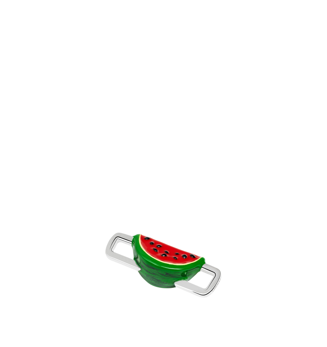 Image 7 of 9 - RED - Poubel by The Gstaad Guy Watermelon Charm. All charms are made of .925 sterling silver, and are hand-painted using non-toxic lead-free enamel. Links sold separately. Cheap Luxury Handbag Shop offers a range of initial pieces from this collection in-store. For personal consultation and detailed information about jewelry, please contact our dedicated stylist team at personalshopping@hirshleifers.com