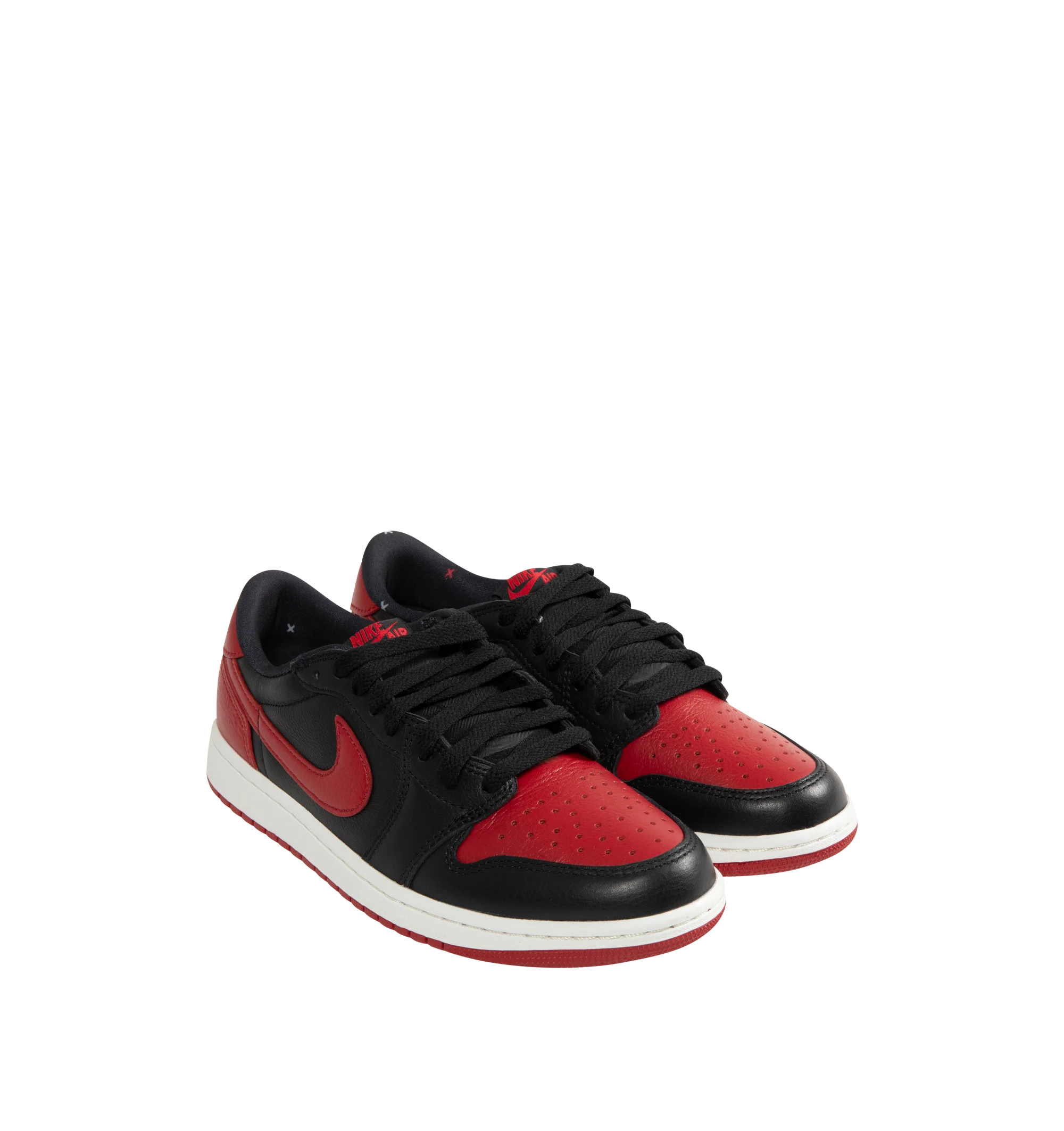Image 2 of 5 - MULTI - Men's Air Jordan 1 Retro Low OG Sneakers feature a smooth leather upper with the iconic low-top silhouette and signature X graphics on the heel, honoring one of the most legendary colorways in Jordan history. These lifestyle sneakers combine encapsulated Air-Sole cushioning, a responsive foam midsole, and a durable rubber outsole for lightweight comfort, lasting support, and reliable everyday traction. Main Material: Leather. Midsole: Foam with Encapsulated Air-Sole Unit. Sole: Rubber