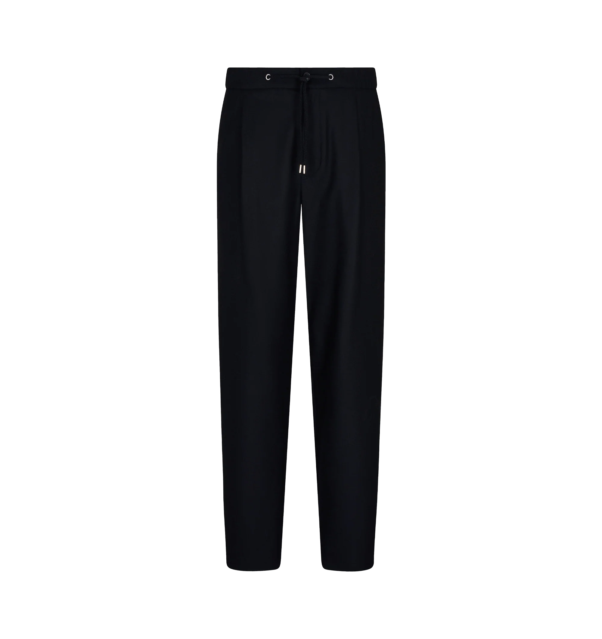 Image 1 of 1 - BLACK - Giorgio Armani Men's Stretch Cashmere Elastic Waist Pant is tailored from an ultra-soft stretch cashmere blend, offering exceptional comfort, warmth, and a refined wait tie silhouette. Fabric: 96% Cashmere, 4% Elastane. Lining: 94% Cupro, 6% Elastane.