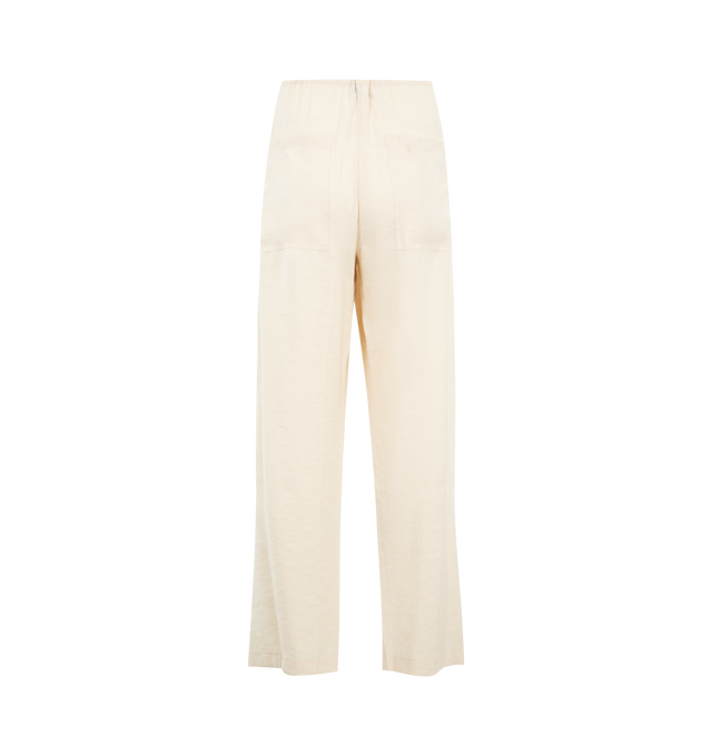 Image 2 of 3 - WHITE - STUDIO NICHOLSON Sheer Trousers featuring drawstring at waistband, four-pocket styling, exposed button fly and relaxed fit. Made in Portugal.