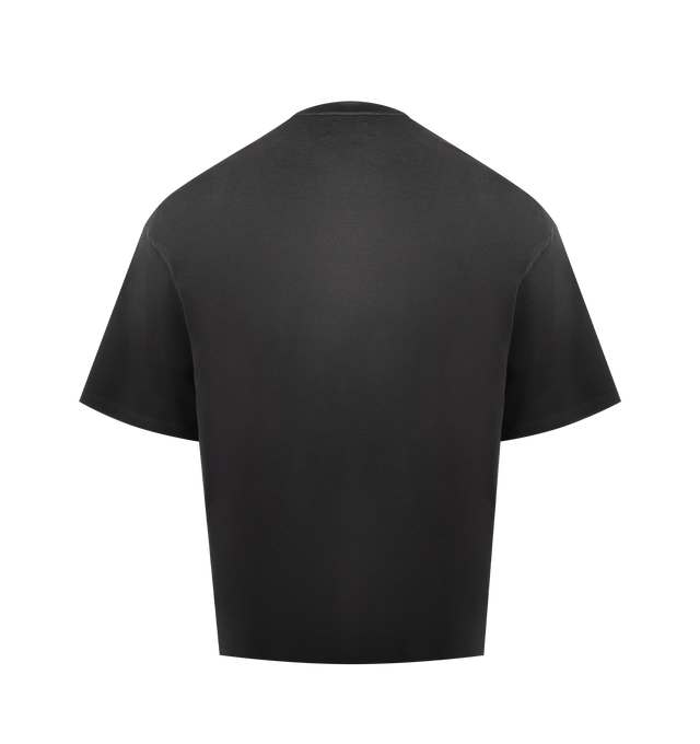 Image 2 of 2 - BLACK - AMIRI Spliced Logo Tee featuring front graphic logo detail, lightweight jersey fabric, crew neck and short sleeves. 100% cotton. Made in Italy.