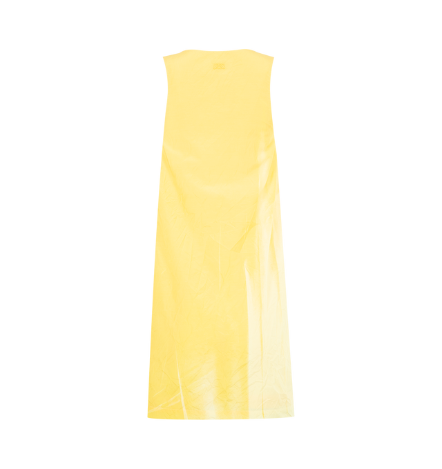 Image 2 of 2 - YELLOW - LOEWE Dress in lightweight crinkled technical cotton featuring a placed gradient print, regular fit, short length, scoop neck, side zip fastening, fully lined and double L embroidery placed at the back. Cotton/polyester. Made in France.