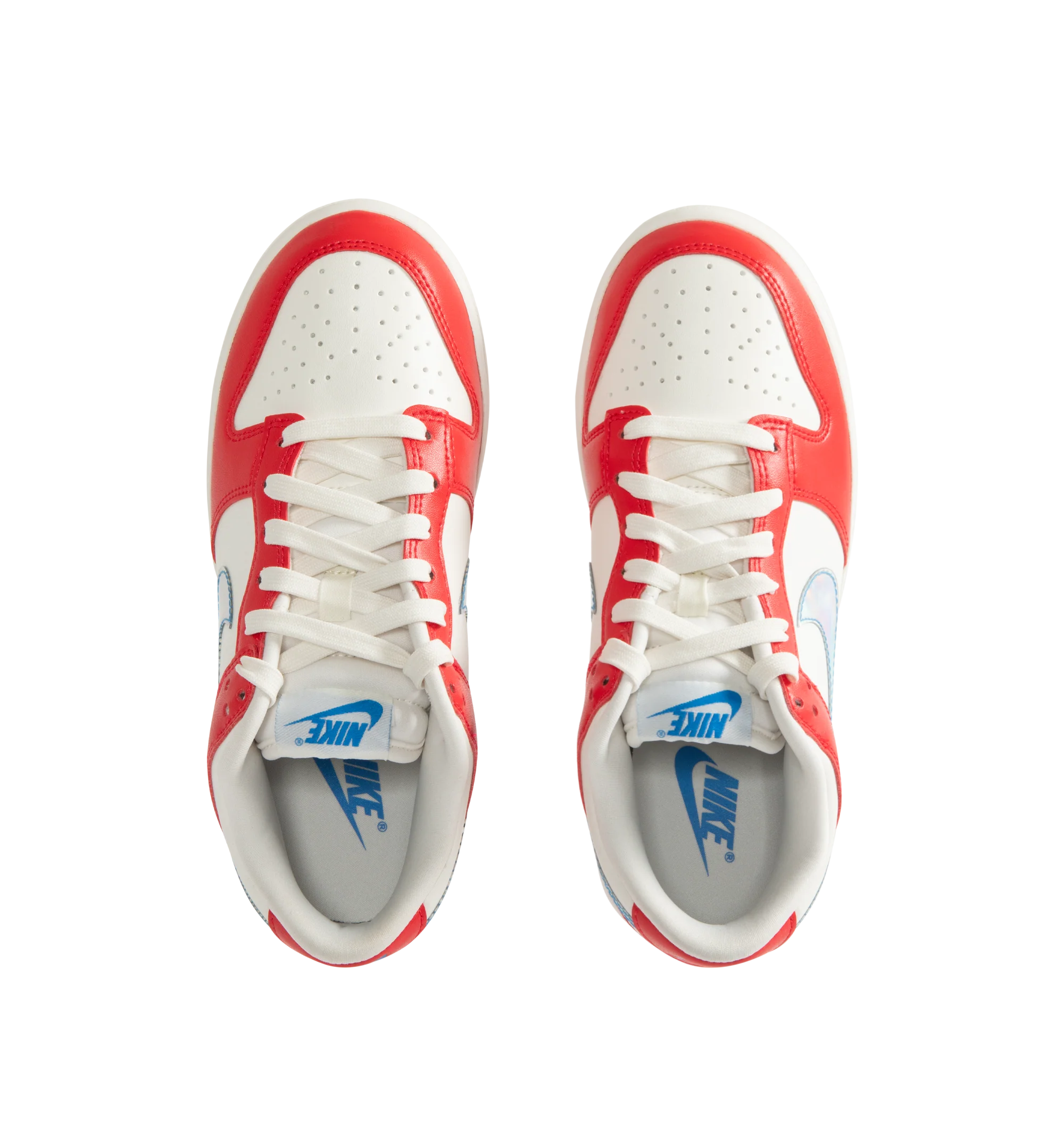 Image 5 of 5 - RED - Nike Women's Dunk Low WNBA 30th Sneaker featuring upper that softens and gains vintage character with wear, foam midsole, rubber outsole with classic pivot circles, padded collar and rubber outsole. Imported