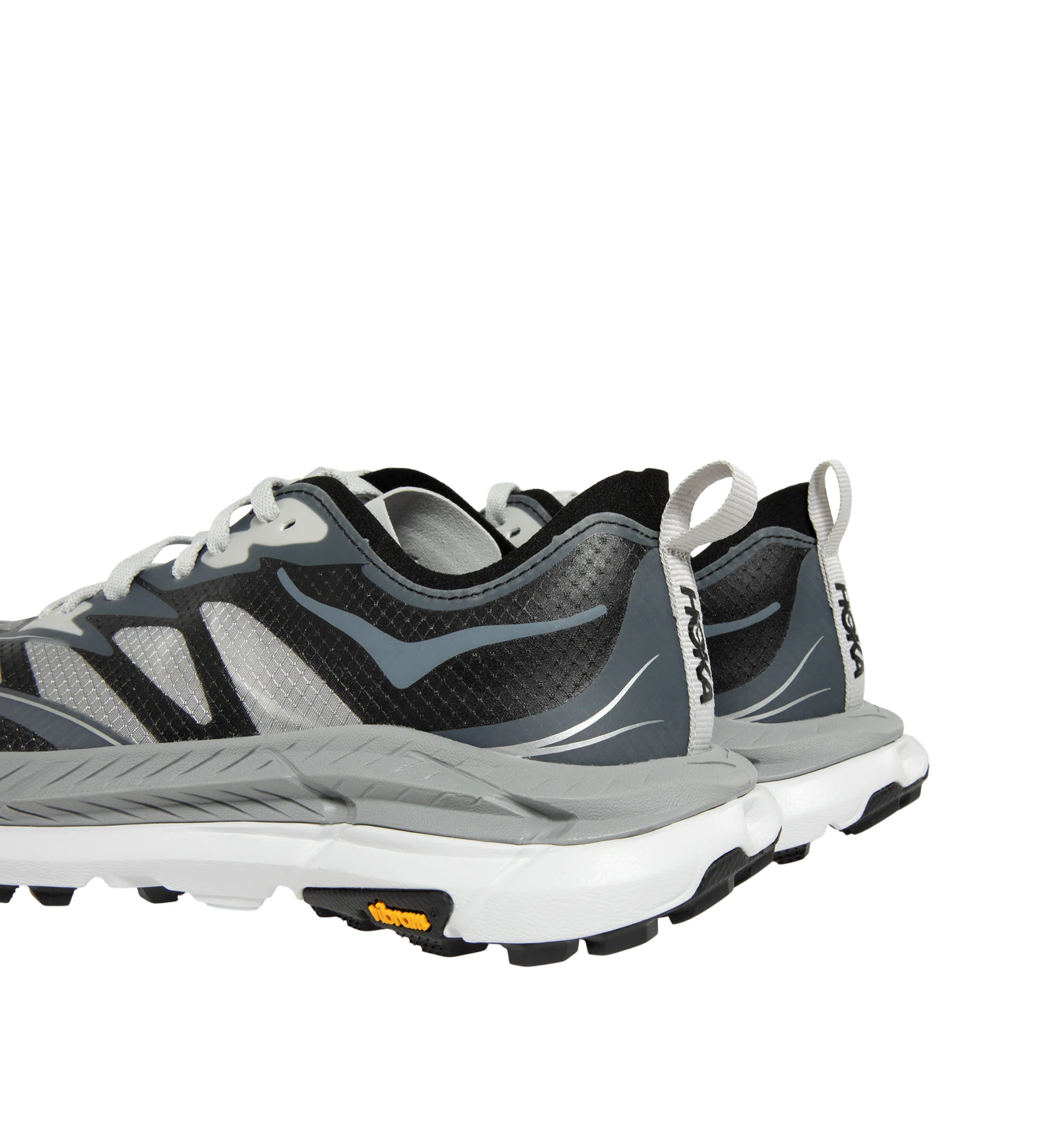 Image 3 of 5 - GREY - Hoka Men's U Mafate Speed 4 Lite Sneaker featuring ripstop and rubber upper with vibram sole, lace-up front, flat tongue design and padded collar. Imported from Vietnam.