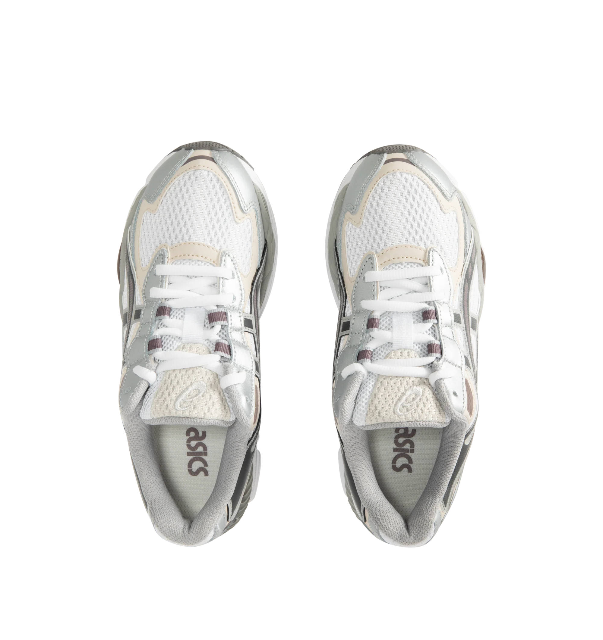 Image 5 of 5 - MULTI - ASICS GEL-NYC 2055 Sportstyle sneaker with early 2000s running shoe design influences in the upper's ASICS stripes, heel counter, and eyelet structure. Featuring GEL-CUMULUS 16 shoe's tooling system. Through a combination of lightweight foams and GEL technology inserts, this midsole formation helps create advanced underfoot comfort. Unisex style in men's sizing. Imported from Cambodia. 