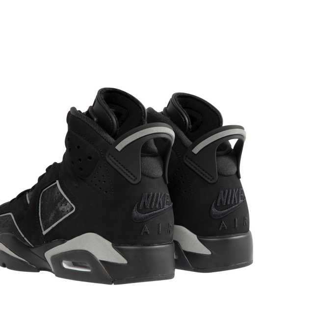 Image 3 of 5 - BLACK - JORDAN Air Jordan 6 Sneaker featuring reflect details, premium leather, foam midsole, Air-Sole units and rubber outsole.