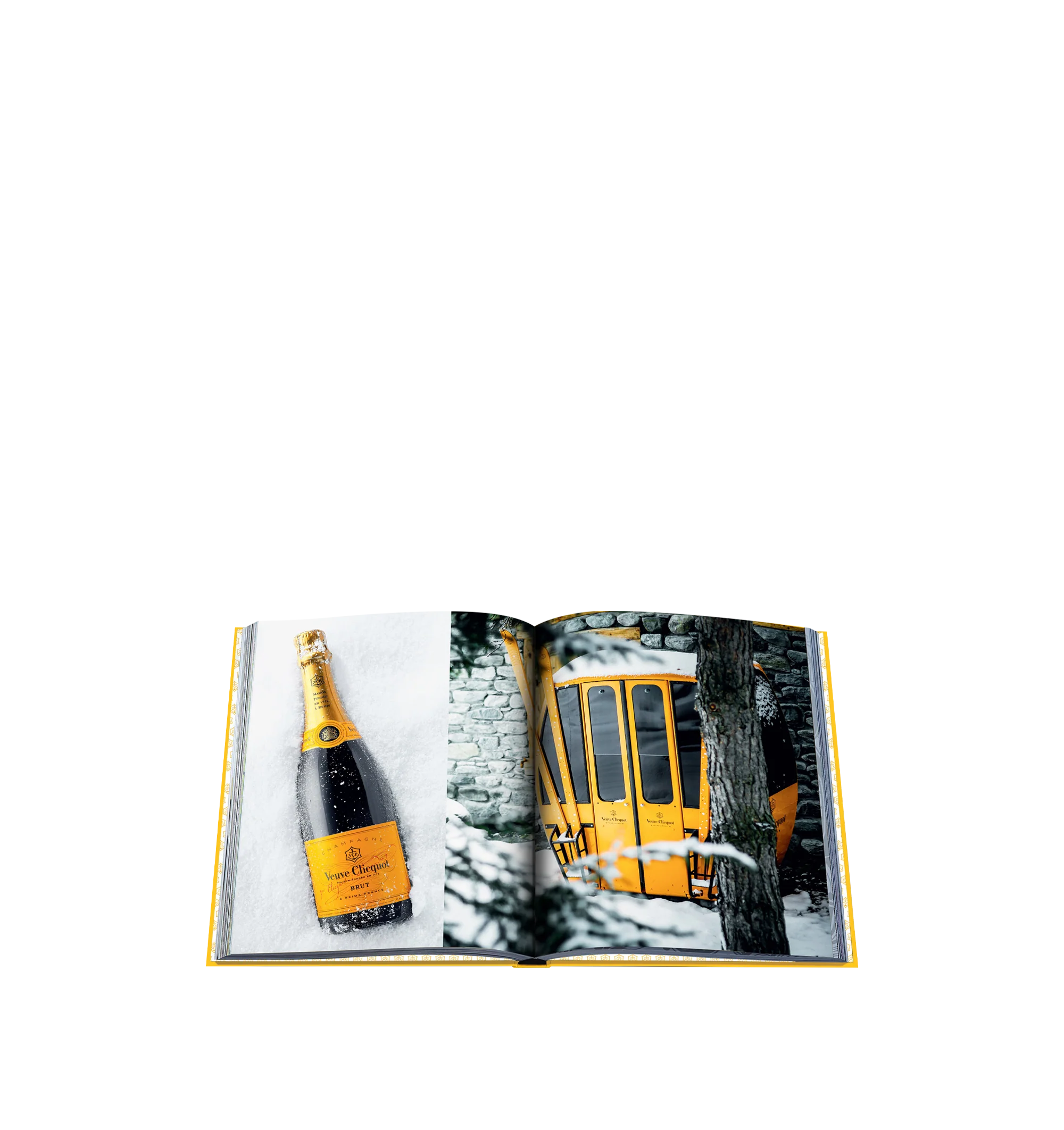 Image 4 of 5 - YELLOW - Assouline Veuve Clicquot is a luxury coffee table book that celebrates the rich heritage, pioneering spirit, and enduring legacy of one of Champagne's most iconic maisons through captivating photography and engaging storytelling. Written by Sixtine Dubly with a foreword by Mireille Guiliano, this designer hardcover book explores Veuve Clicquot's history of innovation, celebrated collaborations, and timeless French art de vivre, offering an elegant tribute to the world-renowned champa