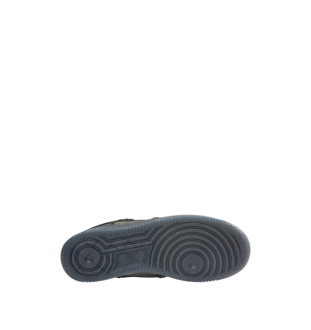 Image 4 of 5 - BLACK - NIKE Air Force 1 '07 Sneaker featuring textile and leather upper, Nike Air unit, rubber outsole with classic pivot circles and padded collar. 